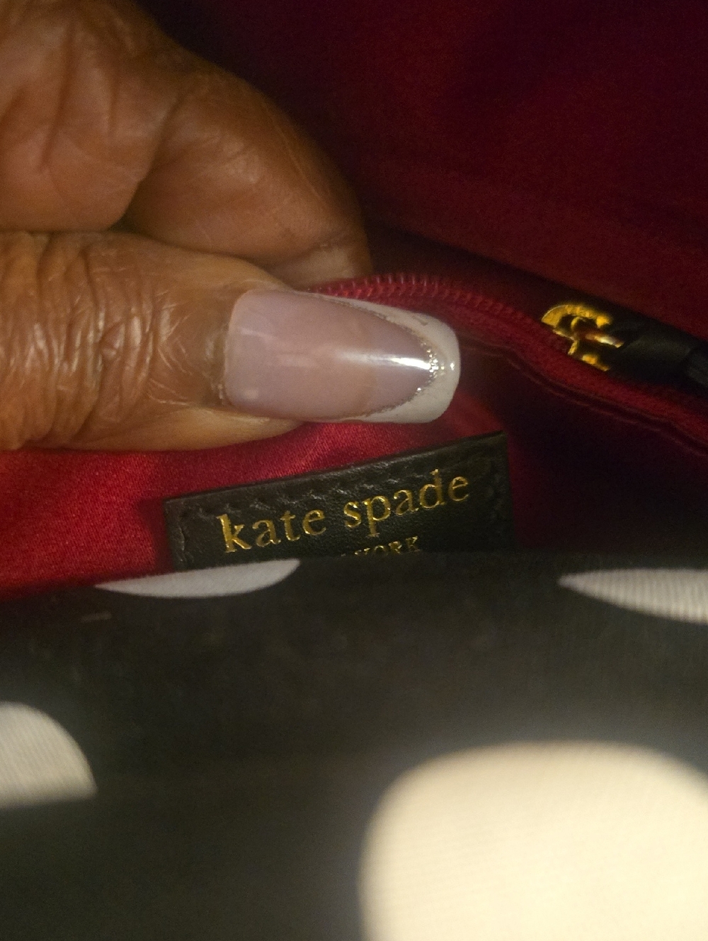 Designer Women's Tote Bag in Tan with Black Straps(KATE SPADE) - Picture 2 of 6